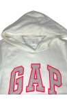 GAP Kids fehér feliratos hoodie XS