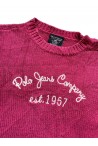 Polo Jeans Ralph Lauren vintage mályva színű kötött feliratos pulóver M