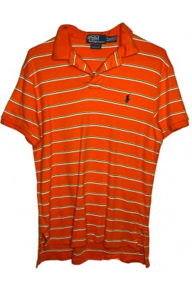 Polo Ralph Lauren narancssárga csíkos pólóing L