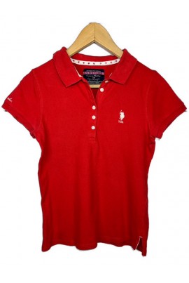 U.S. Polo ASSN piros vintage pólóing M