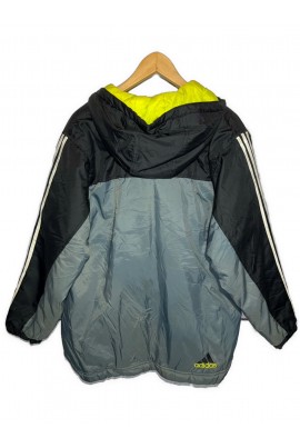 Adidas vintage szürke neonzöld kabát L