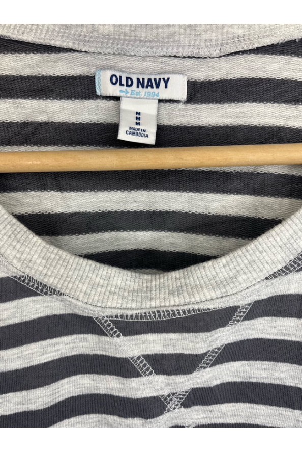 Old Navy szürke csíkos pulóver M/L