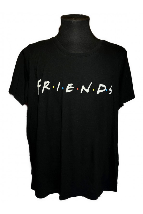 H&M L.O.G.G. fekete FRIENDS feliratos póló XL