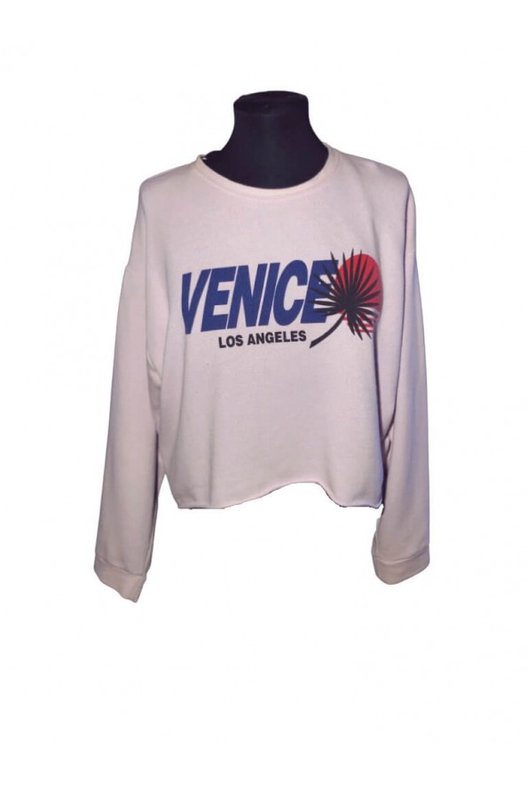 ZARA Venice feliratos pulóver L/XL