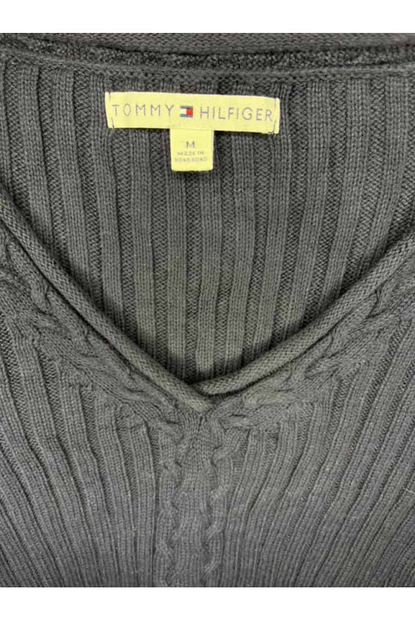 Tommy Hilfiger vintage sötétkék elegáns kötött pulóver L