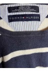 Tommy Hilfiger fehér sárga csíkos kötött pulóver XXL
