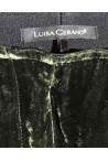 Luisa Cerano olajzöld bársony gumis nadrág XS/S